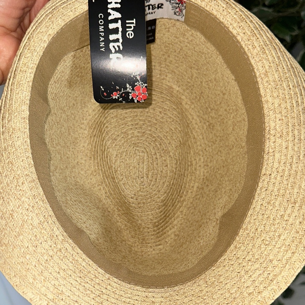 Natural Straw Fedora with Band - Picture 4 of 5